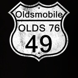 Highway Route Sign 1949 Oldsmobile Olds 76 Distressed T Shirt