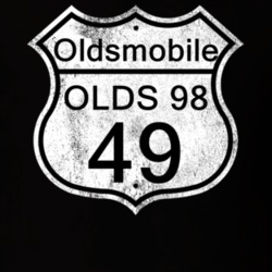 Highway Route Sign 1949 Oldsmobile Olds 98 Distressed T Shirt