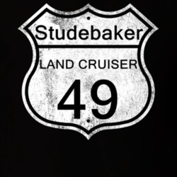Highway Route Sign 1949 Studebaker Land Cruiser Distressed T Shirt