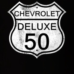 Highway Route Sign 1950 Chevy Deluxe Distressed T Shirt