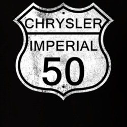 Highway Route Sign 1950 Chrysler Imperial Distressed T Shirt