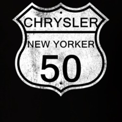 Highway Route Sign 1950 Chrysler New Yorker Distressed T Shirt