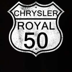 Highway Route Sign 1950 Chrysler Royal Distressed T Shirt