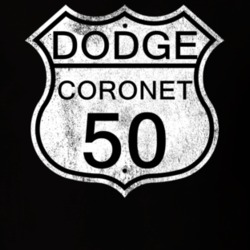 Highway Route Sign 1950 Dodge Coronet Distressed T Shirt