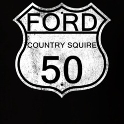 Highway Route Sign 1950 Country Squire Distressed T Shirt