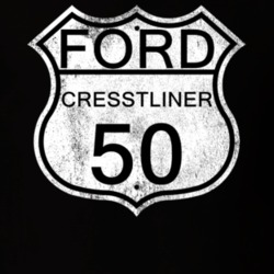 Highway Route Sign 1950 Cresstliner Distressed T Shirt