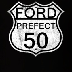 Highway Route Sign 1950 Prefect Distressed T Shirt