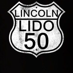 Highway Route Sign 1950 Lincoln Lido Distressed T Shirt