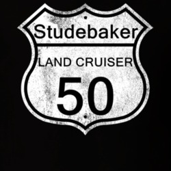 Highway Route Sign 1950 Studebaker Land Cruiser Distressed T Shirt