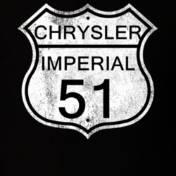 Highway Route Sign 1951 Chrysler Imperial Distressed T Shirt