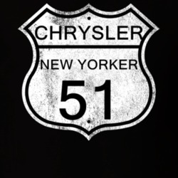 Highway Route Sign 1951 Chrysler New Yorker Distressed T Shirt