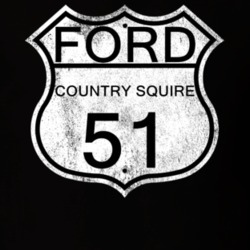 Highway Route Sign 1951 Country Squire Distressed T Shirt