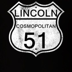 Highway Route Sign 1951 Lincoln Cosmopolitan Distressed T Shirt