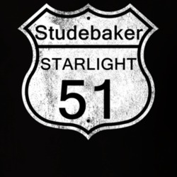 Highway Route Sign 1951 Studebaker Starlight Distressed T Shirt