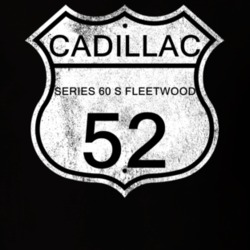 Highway Route Sign 1952 Cadillac Series 60 S Fleetwood Distressed T Sh