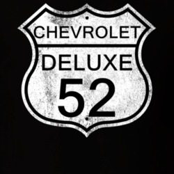Highway Route Sign 1952 Chevy Deluxe Distressed T Shirt