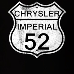 Highway Route Sign 1952 Chrysler Imperial Distressed T Shirt