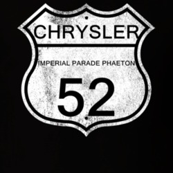 Highway Route Sign 1952 Chrysler Imperial Parade Phaeton Distressed T 