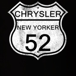 Highway Route Sign 1952 Chrysler New Yorker Distressed T Shirt