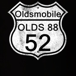 Highway Route Sign 1952 Oldsmobile Olds 88 Distressed T Shirt