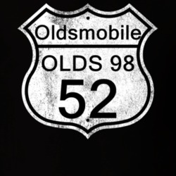 Highway Route Sign 1952 Oldsmobile Olds 98 Distressed T Shirt
