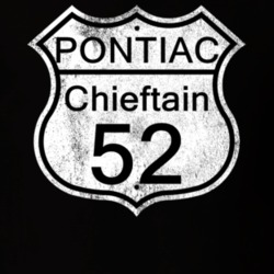 Highway Route Sign 1952 Pontiac Chieftain Distressed T Shirt