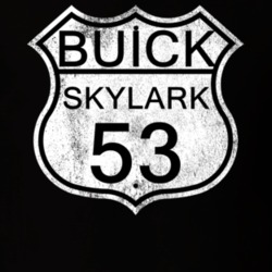Highway Route Sign 1953 BUICK SKYLARK Distressed T Shirt