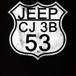 Highway Route Sign 1953 CJ 3B Distressed T Shirt