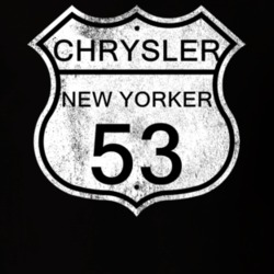Highway Route Sign 1953 Chrysler New Yorker Distressed T Shirt