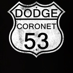 Highway Route Sign 1953 Dodge Coronet Distressed T Shirt