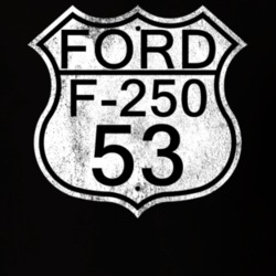 Highway Route Sign 1953 F-250 Distressed T Shirt