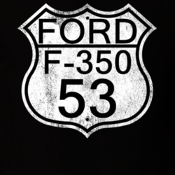 Highway Route Sign 1953 F-350 Distressed T Shirt