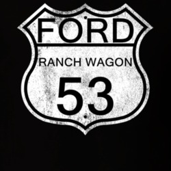 Highway Route Sign 1953 Ranch Wagon Distressed T Shirt