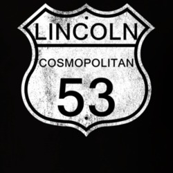 Highway Route Sign 1953 Lincoln Cosmopolitan Distressed T Shirt