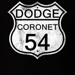 Highway Route Sign 1954 Dodge Coronet Distressed T Shirt
