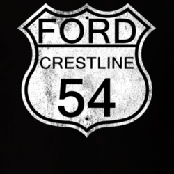 Highway Route Sign 1954 Crestline Distressed T Shirt