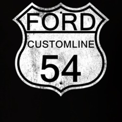 Highway Route Sign 1954 Customline Distressed T Shirt