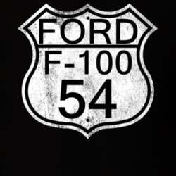 Highway Route Sign 1954 F-100 Distressed T Shirt