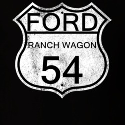Highway Route Sign 1954 Ranch Wagon Distressed T Shirt