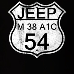 Highway Route Sign 1954 M 38 A1C Distressed T Shirt