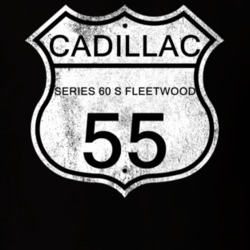 Highway Route Sign 1955 Cadillac Series 60 S Fleetwood Distressed T Sh
