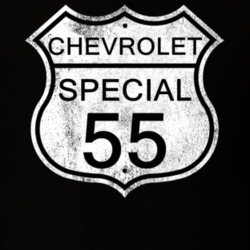 Highway Route Sign 1955 Chevy Special Distressed T Shirt