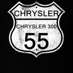 Highway Route Sign 1955 Chrysler 300 Distressed T Shirt