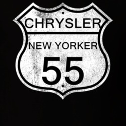 Highway Route Sign 1955 Chrysler New Yorker Distressed T Shirt