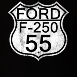 Highway Route Sign 1955 F-250 Distressed T Shirt