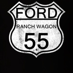Highway Route Sign 1955 Ranch Wagon Distressed T Shirt