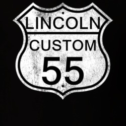 Highway Route Sign 1955 Lincoln Custom Distressed T Shirt