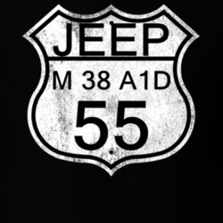 Highway Route Sign 1955 M 38 A1D Distressed T Shirt
