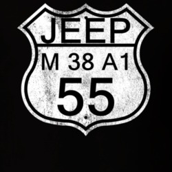 Highway Route Sign 1955 M 38 A1 Distressed T Shirt