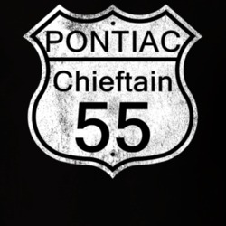 Highway Route Sign 1955 Pontiac Chieftain Distressed T Shirt